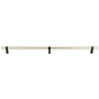 Emtek Knurled 24 Inch Polished Nickel Center to Center Bar Appliance Pull with Rectangular Bar Stem and Choice of Stem Finish from the SELECT Collection Polished Nickel / Flat Black Stem
