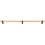 Emtek Smooth 24 Inch Satin Copper Center to Center Bar Appliance Pull with Rectangular Bar Stem and Choice of Stem Finish from the SELECT Collection Satin Copper / Flat Black Stem