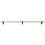 Emtek Smooth 24 Inch Satin Nickel Center to Center Bar Appliance Pull with Rectangular Bar Stem and Choice of Stem Finish from the SELECT Collection Satin Nickel / Flat Black Stem