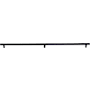 Emtek Knurled 36 Inch Center to Center Bar Appliance Pull with Rectangular Bar Stem from the SELECT Collection Flat Black / Flat Black Stem