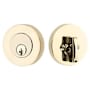 Emtek Single Cylinder Modern Disc Deadbolt Unlacquered Brass