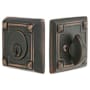 Emtek Arts and Crafts Style Designer Brass Single Cylinder Deadbolt Oil Rubbed Bronze