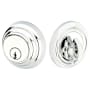 Emtek Low Profile Style Brass Modern Single Cylinder Deadbolt Polished Chrome