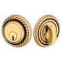 Emtek Rope Style Designer Brass Single Cylinder Deadbolt French Antique