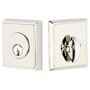 Emtek Rectangular Style Brass Modern Single Cylinder Deadbolt Polished Nickel