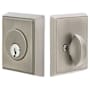 Emtek Rectangular Style Brass Modern Single Cylinder Deadbolt Satin Nickel