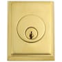 Emtek Rectangular Style Brass Modern Single Cylinder Deadbolt Polished Brass