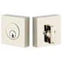 Emtek Square Brass Modern Single Cylinder Keyed Entry Deadbolt Polished Nickel