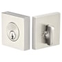 Emtek Square Brass Modern Single Cylinder Keyed Entry Deadbolt Satin Nickel