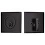 Emtek Square Brass Modern Single Cylinder Keyed Entry Deadbolt Flat Black