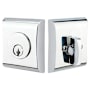 Emtek Neos Single Cylinder Deadbolt from the Brass Modern Series Polished Chrome