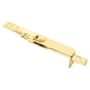 Emtek 4 Inch Flush Bolt with Square Corners Polished Brass
