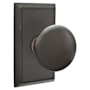 Emtek Providence Non-Turning Two-Sided Dummy Door Knob Set with Rectangular Rose from the Brass Classic Collection Oil Rubbed Bronze