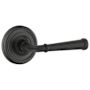 Emtek Merrimack Reversible Non-Turning Two-Sided Dummy Door Lever Set from the American Designer Collection Flat Black
