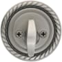 Emtek Rope Style Designer Brass One-Sided Deadbolt Pewter