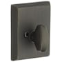 Emtek Rustic Modern Rectangular One Sided Deadbolt from the Sandcast Bronze Collection Medium Bronze