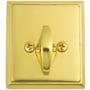 Emtek Brass Rectangular Style Single-Sided Deadbolt from the American Classic Collection Polished Brass