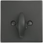 Emtek Square Style Brass Modern One-Sided Deadbolt Flat Black