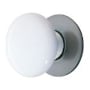 Emtek Porcelain - Ice White 1-3/8 Inch Mushroom Cabinet Knob Pewter