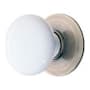 Emtek Porcelain - Ice White 1-3/8 Inch Mushroom Cabinet Knob French Antique