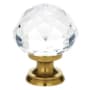 Emtek Diamond Glass 1 Inch Mushroom Cabinet Knob French Antique