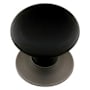 Emtek Ebony 1-3/8 Inch Mushroom Cabinet Knob from the Porcelain Collection Pewter