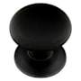 Emtek Ebony 1-3/8 Inch Mushroom Cabinet Knob from the Porcelain Collection Flat Black