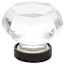 Emtek Old Town 1 Inch Geometric Cabinet Knob from the Glass Collection Oil Rubbed Bronze