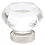 Emtek Old Town 1 Inch Geometric Cabinet Knob from the Glass Collection Polished Nickel