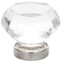 Emtek Old Town 1 Inch Geometric Cabinet Knob from the Glass Collection Satin Nickel