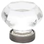 Emtek Old Town 1 Inch Geometric Cabinet Knob from the Glass Collection Pewter