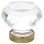 Emtek Old Town 1 Inch Geometric Cabinet Knob from the Glass Collection - 25 Pack Polished Brass