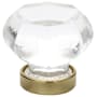 Emtek Old Town 1 Inch Geometric Cabinet Knob from the Glass Collection Polished Brass