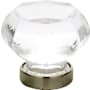 Emtek Old Town 1 Inch Geometric Cabinet Knob from the Glass Collection Satin Brass