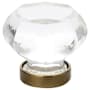 Emtek Old Town 1 Inch Geometric Cabinet Knob from the Glass Collection - 25 Pack French Antique
