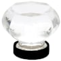 Emtek Old Town Glass 1-1/4 Inch Geometric Cabinet Knob Flat Black