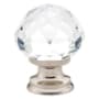 Emtek Diamond 1-1/4 Inch Mushroom Cabinet Knob from the Glass Collection - 25 Pack Polished Nickel