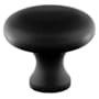 Emtek Providence 1 Inch Mushroom Cabinet Knob from the Traditional Collection Flat Black
