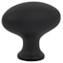 Emtek Egg 1 Inch Oval Cabinet Knob from the Traditional Collection Flat Black