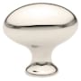 Emtek Egg 1-1/4 Inch Oval Cabinet Knob from the Traditional Collection Polished Nickel