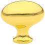 Emtek Egg 1-1/4 Inch Oval Cabinet Knob from the Traditional Collection Polished Brass
