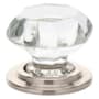 Emtek Old Town Wardrobe 1-3/4 Inch Geometric Cabinet Knob from the Glass Collection Polished Nickel
