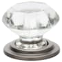 Emtek Old Town Wardrobe 1-3/4 Inch Geometric Cabinet Knob from the Glass Collection - 10 Pack Pewter