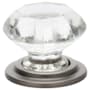 Emtek Old Town Wardrobe 1-3/4 Inch Geometric Cabinet Knob from the Glass Collection Pewter