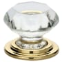 Emtek Old Town Wardrobe 1-3/4 Inch Geometric Cabinet Knob from the Glass Collection - 10 Pack Polished Brass