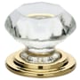 Emtek Old Town Wardrobe 1-3/4 Inch Geometric Cabinet Knob from the Glass Collection Polished Brass