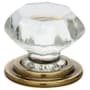 Emtek Old Town Wardrobe 1-3/4 Inch Geometric Cabinet Knob from the Glass Collection - 10 Pack French Antique