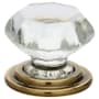 Emtek Old Town Wardrobe 1-3/4 Inch Geometric Cabinet Knob from the Glass Collection French Antique