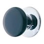 Emtek Ebony 1-3/4 Inch Mushroom Cabinet Knob from the Porcelain Collection Polished Chrome