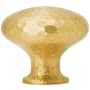 Emtek Round Dimpled 1-1/4 Inch Mushroom Cabinet Knob Satin Brass